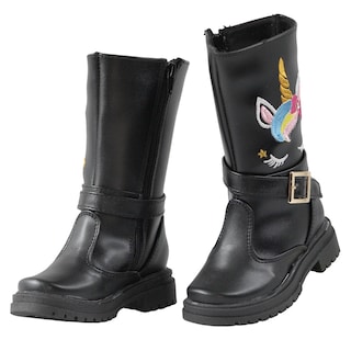 Foto 3 | Foto 3 | Bota Botin Para Niña Bordada Unicornio Casual Comoda Ligera Moda Antiderrapante Cierre Lateral