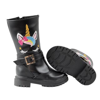 Foto 5 | Foto 5 | Bota Botin Para Niña Bordada Unicornio Casual Comoda Ligera Moda Antiderrapante Cierre Lateral