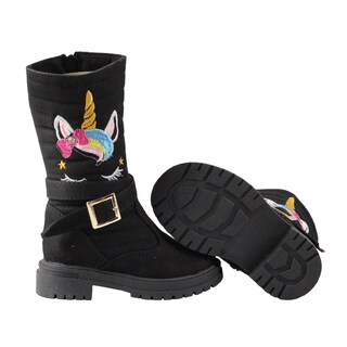 Foto 5 | Foto 5 | Bota Botin Para Niña Bordada Unicornio Casual Comoda Ligera Moda Antiderrapante Cierre Lateral
