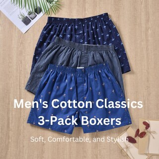 Foto 5 | Foto 5 | Calzoncillos Tipo Bóxer Cinvik De Algodón Holgado Con Cintura Suave Para Hombre - Venta Internacional.