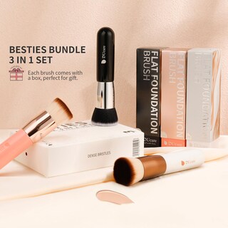 Foto 2 | Foto 2 | Set De Brochas De Maquillaje Ducare Foundation Flat Top Kabuki 3 Unidades - Venta Internacional.