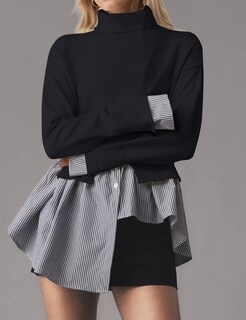 Foto 3 | Foto 3 | Jersey Missactiver Con Cuello Alto Con Aberturas 2 En 1 Para Mujer - Venta Internacional.