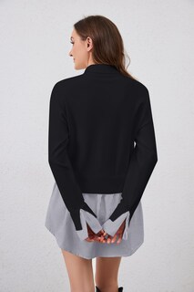 Foto 5 | Foto 5 | Jersey Missactiver Con Cuello Alto Con Aberturas 2 En 1 Para Mujer - Venta Internacional.