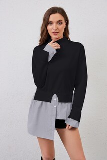 Foto 6 | Foto 6 | Jersey Missactiver Con Cuello Alto Con Aberturas 2 En 1 Para Mujer - Venta Internacional.