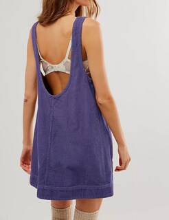 Foto 2 | Foto 2 | Vestido Holgado De Pana Para Mujer Color Morado Talla L - Venta Internacional.