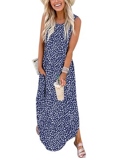 Foto 1 | Foto 1 | Vestido Largo Sin Mangas Jeqeocafy 2025 Para Verano Y Playa Con Bolsillos - Venta Internacional.