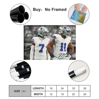 Foto 2 | Foto 2 | Póster Sobre Lienzo Qunan Sports Trevon Diggs Micah Parsons 30 X 45 Cm - Venta Internacional.
