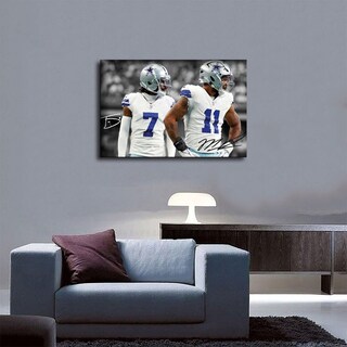Foto 5 | Foto 5 | Póster Sobre Lienzo Qunan Sports Trevon Diggs Micah Parsons 30 X 45 Cm - Venta Internacional.