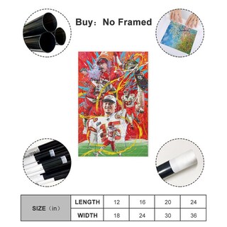 Foto 2 | Foto 2 | Póster En Lienzo Aikelai Patrick Mahomes Para Dormitorio 30 X 45 Cm - Venta Internacional.