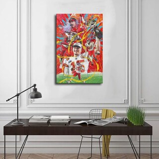 Foto 3 | Foto 3 | Póster En Lienzo Aikelai Patrick Mahomes Para Dormitorio 30 X 45 Cm - Venta Internacional.