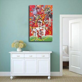Foto 4 | Foto 4 | Póster En Lienzo Aikelai Patrick Mahomes Para Dormitorio 30 X 45 Cm - Venta Internacional.