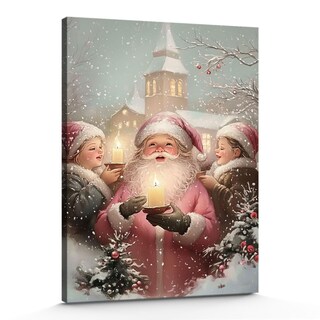 Foto 1 | Foto 1 | Decoración Mural Gspqaz Con Papá Noel Y Villancicos Navideños 30 X 45 Cm - Venta Internacional.