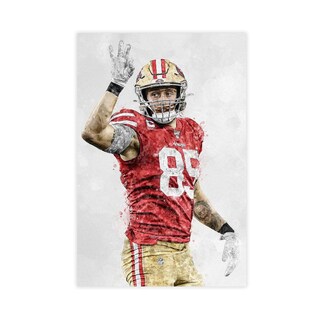 Foto 1 | Foto 1 | Póster Sobre Lienzo Qunan Sports George Kittle Sin Marco  30 X 45 Cm - Venta Internacional.