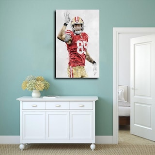 Foto 4 | Foto 4 | Póster Sobre Lienzo Qunan Sports George Kittle Sin Marco  30 X 45 Cm - Venta Internacional.