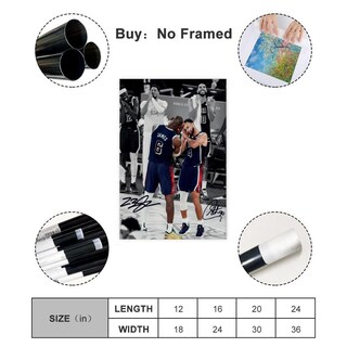 Foto 2 | Foto 2 | Póster En Lienzo Para Decoración De Pared Con Estampado De Lebron James Steph Curry - Venta Internacional.