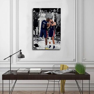 Foto 3 | Foto 3 | Póster En Lienzo Para Decoración De Pared Con Estampado De Lebron James Steph Curry - Venta Internacional.