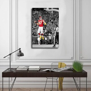 Foto 3 | Foto 3 | Póster Sobre Lienzo Qunan Sports Travis Kelce Sin Marco 30 X 45 Cm - Venta Internacional.