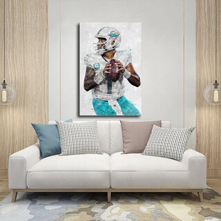 Foto 5 | Foto 5 | Póster Sobre Lienzo Qunan Sports Tua Tagovailoa 30 X 45 Cm Sin Marco - Venta Internacional.