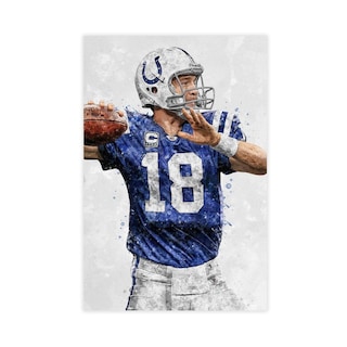 Foto 1 | Foto 1 | Póster Sobre Lienzo Qunan Sports Peyton Manning 30 X 45 Cm Sin Marco - Venta Internacional.