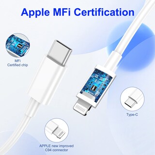 Foto 3 | Foto 3 | Cargador De Teléfono Vsjedah De Carga Rápida De 20 W Para Iphone 14/13/12 - Venta Internacional.
