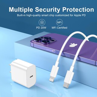 Foto 6 | Foto 6 | Cargador De Teléfono Vsjedah De Carga Rápida De 20 W Para Iphone 14/13/12 - Venta Internacional.