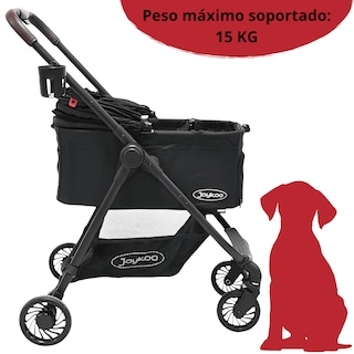 Foto 5 | Foto 5 | Carriola Para Mascotas Cochecito Para Perros Y Gatos Pequeños-medianos Transportadora Extraíble Ligera Y Plegable C/freno -Negro