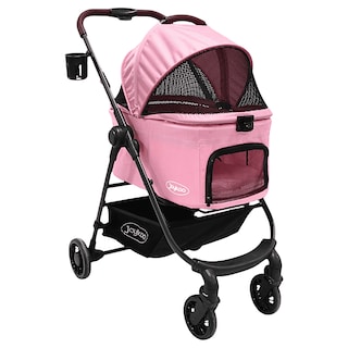 Foto 1 | Foto 1 | Carriola Para Mascotas Cochecito Para Perros Y Gatos Pequeños-medianos Transportadora Extraíble Ligera Y Plegable C/freno - Rosa