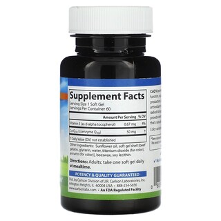 Foto 2 | Foto 2 | Suplemento Carlson Labs Co-q-10 50 Mg 30 Cápsulas Blandas - Venta Internacional.