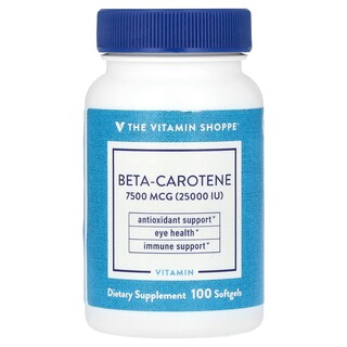 Foto 1 | Foto 1 | Suplemento De Betacaroteno De The Vitamin Shoppe 7500 Mcg 100 Cápsulas Blandas - Venta Internacional.