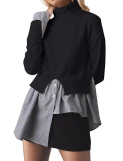 Foto 1 | Foto 1 | Jersey Missactiver Con Cuello Alto Con Aberturas 2 En 1 Para Mujer - Venta Internacional.