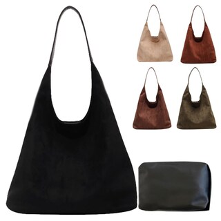 Foto 1 | Foto 1 | Bolso Maoily De Gamuza Marrón Para Mujer 2024 Con Bolso Negro - Venta Internacional.