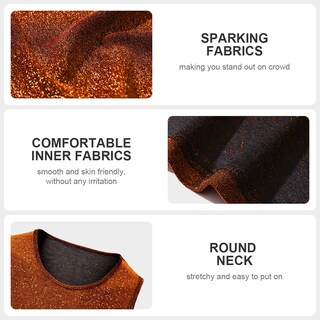 Foto 2 | Foto 2 | Camiseta Sin Mangas Arjen Kroos Para Hombre Con Lentejuelas Doradas Y Purpurina Rave Disco - Venta Internacional.