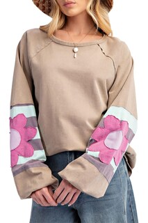 Foto 1 | Foto 1 | Camiseta Keva Molly Para Mujer Estilo Francés Beige Con Estampado De Flores - Venta Internacional.