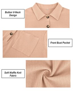 Foto 5 | Foto 5 | Camisas Henley De Punto Gofrado De Talla Grande Carcos  Beige  1x - Venta Internacional.
