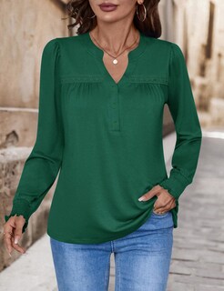 Foto 3 | Foto 3 | Blusa Blingfit De Otoño Para Mujer Con Cuello En V Color Verde Talla L 2024 - Venta Internacional.