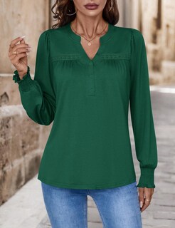 Foto 4 | Foto 4 | Blusa Blingfit De Otoño Para Mujer Con Cuello En V Color Verde Talla L 2024 - Venta Internacional.