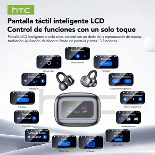 Foto 5 | Foto 5 | Audífonos Htc Ne54 Ai Audifonos Traductores Con Smart Display Tocable Ear Clip Bluetooth 6.0
