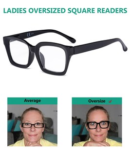 Foto 3 | Foto 3 | Gafas De Lectura Eyekepper De Gran Tamaño Cuadradas Para Mujer +4 00 € - Venta Internacional.