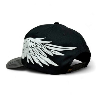 Foto 4 | Foto 4 | Vago White Angels Gorra Visera Curva Negra Imitación Piel