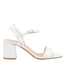 Foto 3 | Foto 3 | Sandalia Con Tacón Exterior Piel Sintética Color Blanco Para Mujer De Rbcollection