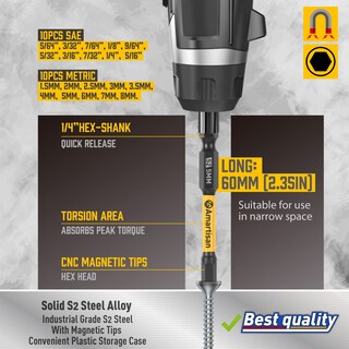 Foto 6 | Foto 6 | Juego De Brocas Allen Con Cabeza Hexagonal Amartisan 20 Piezas - Venta Internacional.