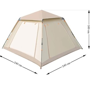 Foto 8 | Foto 8 | Tienda Grande Campaña 3-5 Personas Portátil Cámping Acampar Blanco