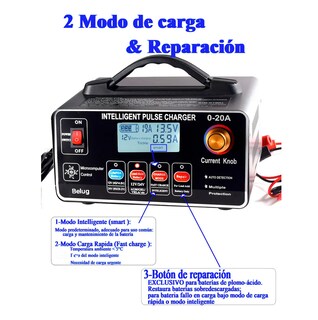 Foto 3 | Foto 3 | Cargador De Batería Inteligente De 12 V 24 V 20 A 400 W Gris