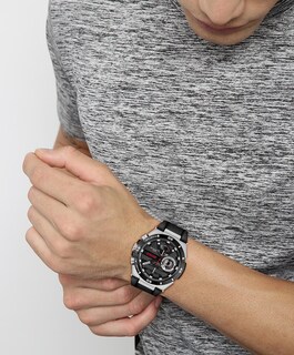 Foto 4 | Foto 4 | Reloj Para Hombre Hugo #wild 1530336 Cronógrafo Esfera Negra Correa De Piel Negra 46 Mm