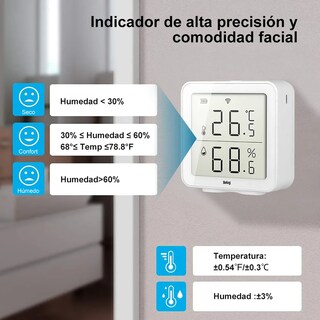 Foto 3 | Foto 3 | Termohigrómetro De Temperatura Y Humedad Wi-fi Blanco