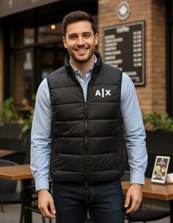 Foto 3 | Foto 3 | Chaleco Armani Exchange Logo A|x Casual Térmico Ligero Negro para Hombre