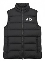 Chaleco Armani Exchange Logo A|x Casual Térmico Ligero Negro para Hombre