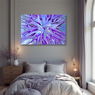 Foto 1 | Foto 1 | Cuadro Decorativo Abstracto Violeta Cromado 40x60cm