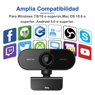 Foto 2 | Foto 2 | Cámara Web Belug Usb Full Hd 1080p Con Micrófono Transmisión En Vi Negro