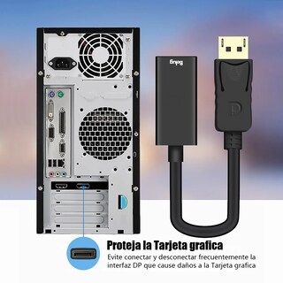 Foto 4 | Foto 4 | Adaptador Belug Displayport A Hdmi Dp A Hdmi (macho A Hembra) 4k Negro